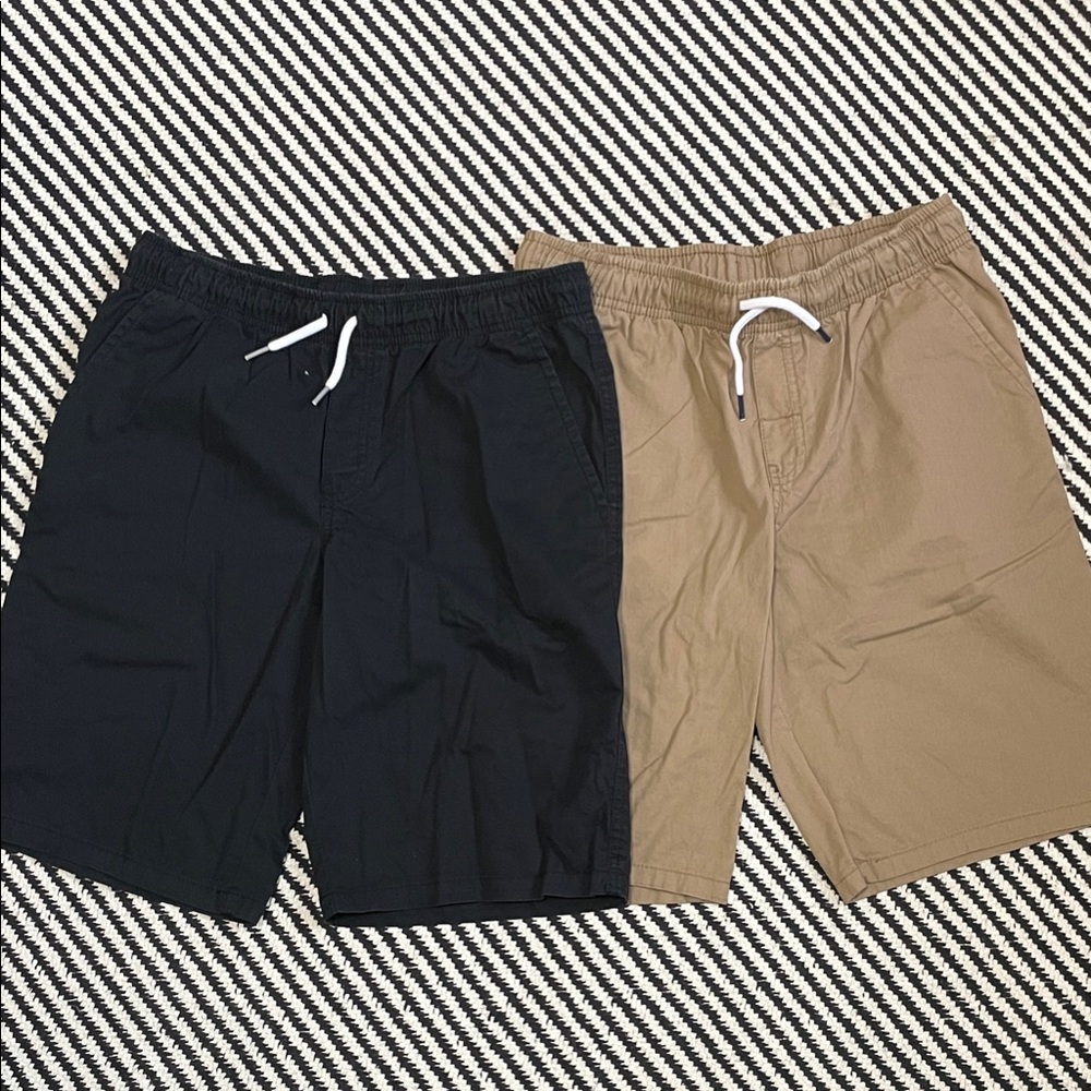 Cat & Jack pair of Boys XL/16 Kids Black and Tan Shorts